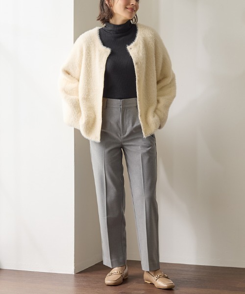 Tuche(トゥシェ)の「Tuche/トゥシェ ストレートパンツ 裏起毛 ストレッチ(その他パンツ・レディース・ダークネイビー/チャコールグレー/グレー系その他/ブラック・LARGE/MEDIUM)」の21枚目の写真