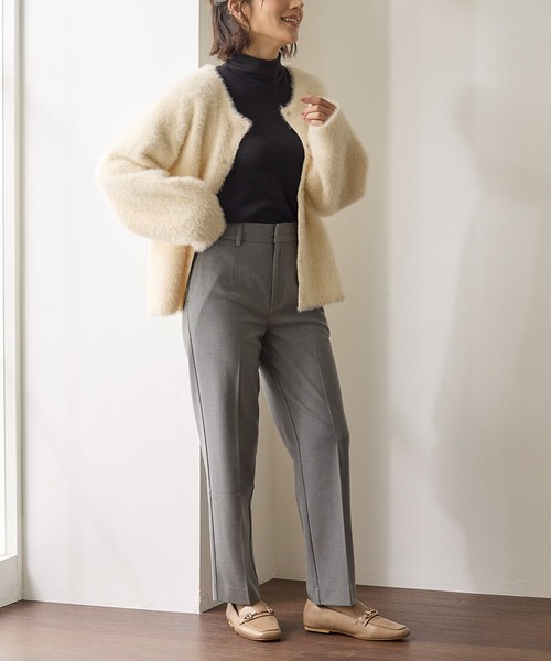 Tuche(トゥシェ)の「Tuche/トゥシェ ストレートパンツ 裏起毛 ストレッチ(その他パンツ・レディース・ダークネイビー/チャコールグレー/グレー系その他/ブラック・LARGE/MEDIUM)」の22枚目の写真