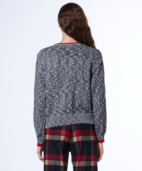 セール】スラブヤーンロゴワッペンニット（ニット/セーター）｜DOUBLE