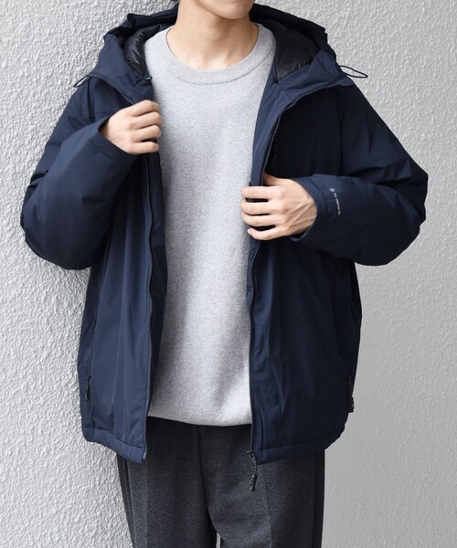 SHIPS any:〈撥水/防風等〉多機能 ダウン フード ブルゾン 25AW