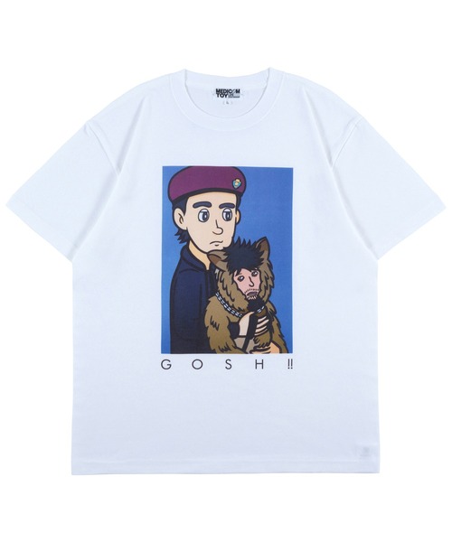 MEDICOM TOY(メディコムトイ)の「MLE HASHIZUME YUYA × THE オリバーな犬、(GOSH!!)このヤロウ MOVIE TEE "Ippei & Oliver"(Tシャツ/カットソー・メンズ・ホワイト・X-LARGE/LARGE/MEDIUM/SMALL)」の1枚目の写真