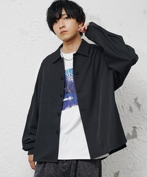 MinoriTY | 【MinoriTY】とろみ素材ドルマンシルエットビッグシャツジャケット オーバーサイズ ルーズフィット メンズ 秋服(シャツ/ブラウス)