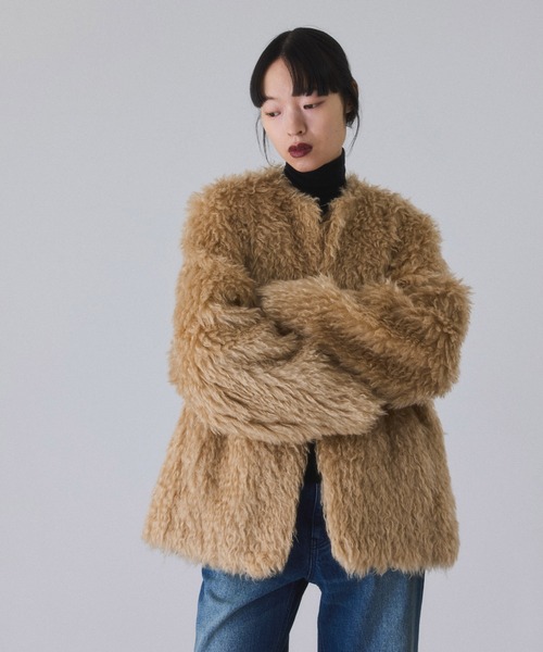 アニエスベーオム ファーコート フランス製 Steiffファーコート（その他アウター）｜ADAM ET ROPE'（アダムエロペ