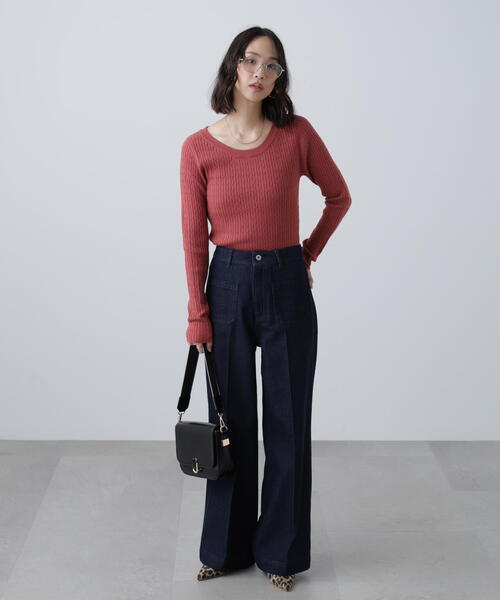 FREE'S MART（フリーズマート）の「◆〈洗える〉マシンウォッシャブルケーブルニット（ニット/セーター・レディース・グレー/ホワイト/ピンク/ネイビー・FREE）」の9枚目の写真