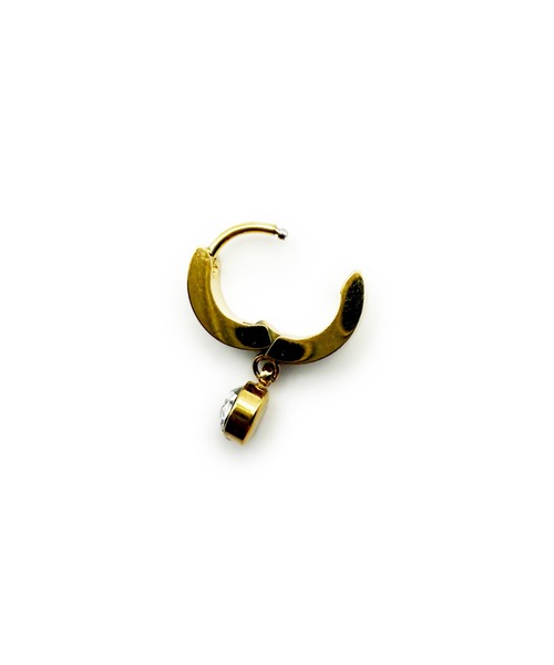 Import & Select(インポートアンドセレクト)の「KISHOKACHI 希少価値 ドロップストーンデザインクリッカーステンレスピアス(ピアス(両耳用)・レディース・ゴールド/シルバー・FREE)」の9枚目の写真