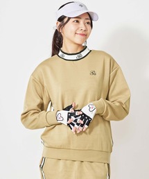 TopIsm（トップイズム）の「ゴルフウェア モックネックトレーナー スウェットジャージ リブロゴライン切替 レディース（ゴルフグッズ）」