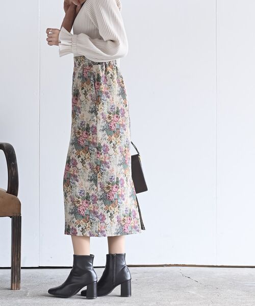 rps（アールピーエス）の「ゴブランタイトスカート（スカート・レディース・ブラック/ブラウン/アイボリー/ブラック系その他2・フリー）」の11枚目の写真