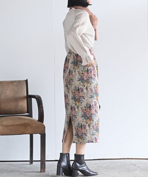 rps（アールピーエス）の「ゴブランタイトスカート（スカート・レディース・ブラック/ブラウン/アイボリー/ブラック系その他2・フリー）」の10枚目の写真