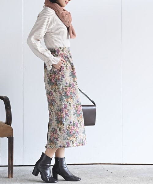 rps（アールピーエス）の「ゴブランタイトスカート（スカート・レディース・ブラック/ブラウン/アイボリー/ブラック系その他2・フリー）」の17枚目の写真