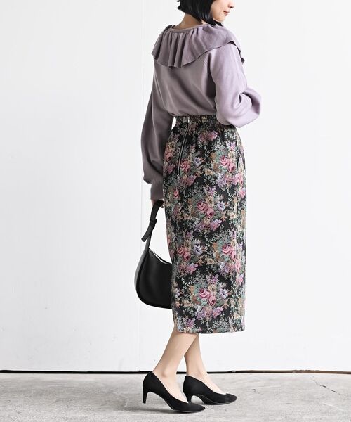 rps（アールピーエス）の「ゴブランタイトスカート（スカート・レディース・ブラック/ブラウン/アイボリー/ブラック系その他2・フリー）」の20枚目の写真