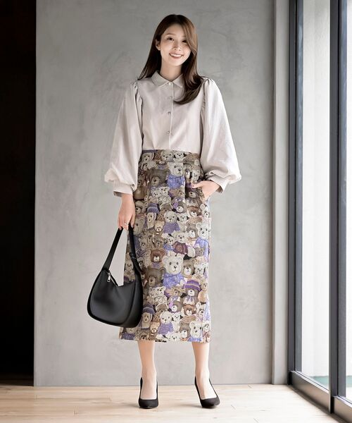 rps（アールピーエス）の「ゴブランタイトスカート（スカート・レディース・ブラック/ブラウン/アイボリー/ブラック系その他2・フリー）」の7枚目の写真