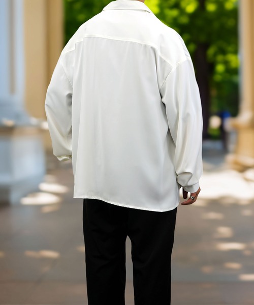 Burner(バーナー)の「【GROOVY STORE】バルーン袖ルーズレギュラーカラーシャツ(シャツ/ブラウス・メンズ・ブラック/オフホワイト/スミクロ/ダークブラウン系/バーガンディー・M/L)」の9枚目の写真