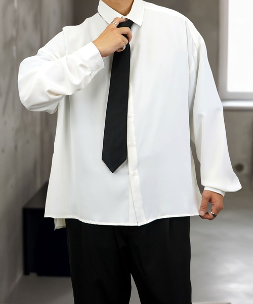 Burner(バーナー)の「【GROOVY STORE】バルーン袖ルーズレギュラーカラーシャツ(シャツ/ブラウス・メンズ・ブラック/オフホワイト/スミクロ/ダークブラウン系/バーガンディー・M/L)」の8枚目の写真