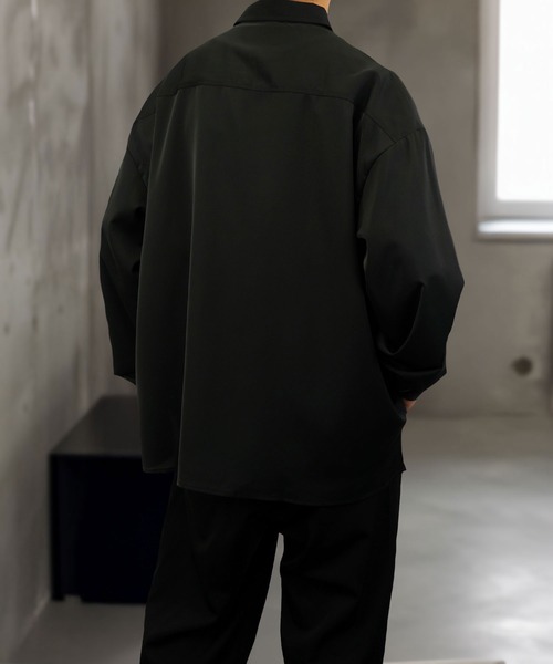 Burner(バーナー)の「【GROOVY STORE】バルーン袖ルーズレギュラーカラーシャツ(シャツ/ブラウス・メンズ・ブラック/オフホワイト/スミクロ/ダークブラウン系/バーガンディー・M/L)」の15枚目の写真