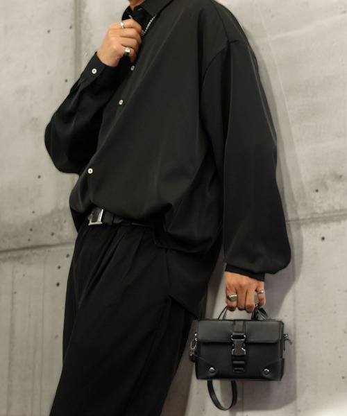 Burner(バーナー)の「【GROOVY STORE】バルーン袖ルーズレギュラーカラーシャツ(シャツ/ブラウス・メンズ・ブラック/オフホワイト/スミクロ/ダークブラウン系/バーガンディー・M/L)」の19枚目の写真