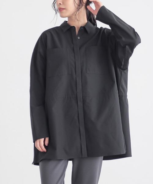 for/c(フォーシー)の「ウエストドロストシャツ【サスティナブル】(シャツ/ブラウス・レディース・ブラック/オフホワイト・M/L)」の15枚目の写真