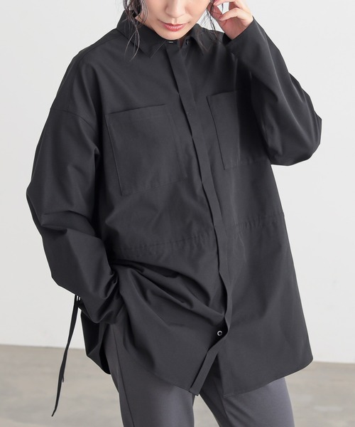 for/c(フォーシー)の「ウエストドロストシャツ【サスティナブル】(シャツ/ブラウス・レディース・ブラック/オフホワイト・M/L)」の14枚目の写真