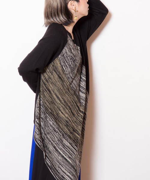 OSMOSIS（オズモーシス）の「アシンメトリーニットプルオーバー（ニット/セーター・レディース・ピンク/ブラック系その他/ブラック/アイボリー・ONE SIZE）」の20枚目の写真