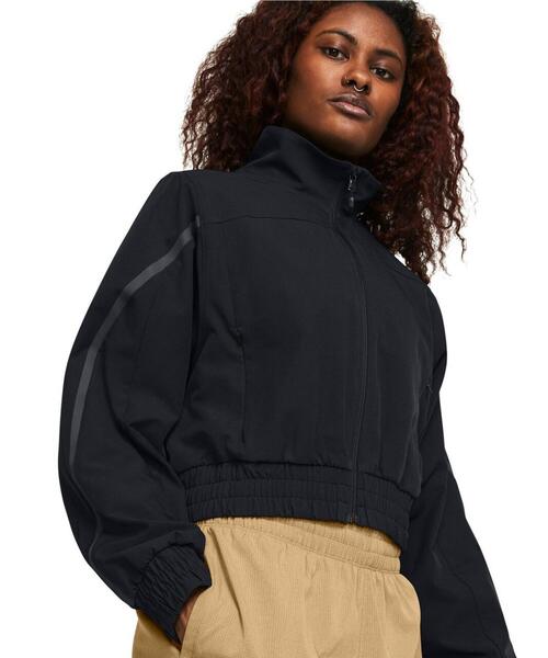 UNDER ARMOUR(アンダーアーマー)の「UAアンストッパブル クロップ ジャケット(ライフスタイル/レディース)(その他アウター・レディース・ブラック・M/XL/L/S)」の3枚目の写真