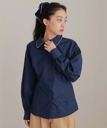 シュシュセットパネルラインブラウス