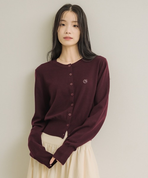 NEUNA（ヌナ）の「エンブレムベーシックカーディガン（カーディガン/ボレロ・レディース・ブラック/アイボリー/バーガンディー・FREE）」の17枚目の写真