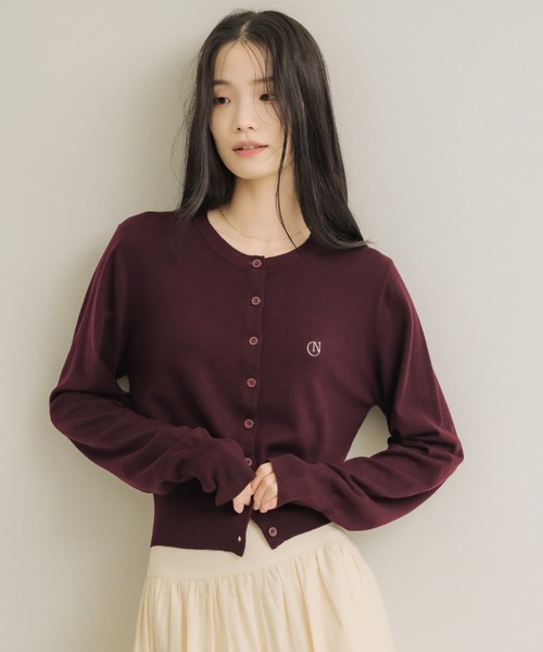 NEUNA（ヌナ）の「エンブレムベーシックカーディガン（カーディガン/ボレロ・レディース・ブラック/アイボリー/バーガンディー・FREE）」の18枚目の写真