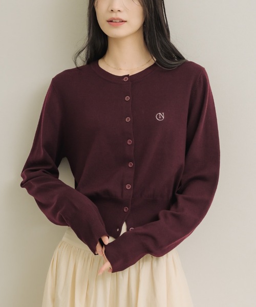 NEUNA（ヌナ）の「エンブレムベーシックカーディガン（カーディガン/ボレロ・レディース・ブラック/アイボリー/バーガンディー・FREE）」の19枚目の写真