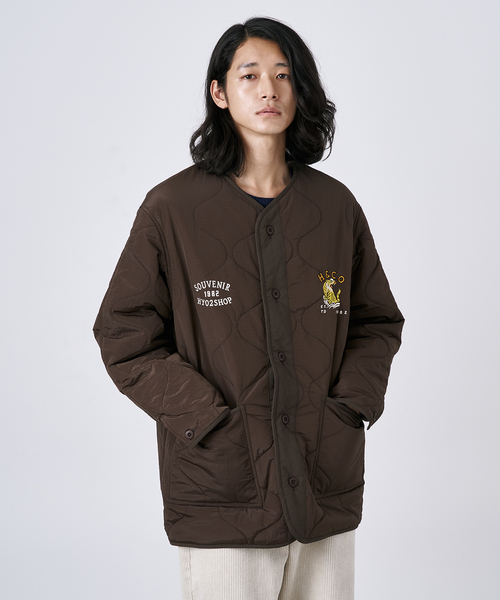 HYO-HYO リップストップナイロン キルティングブルゾン（ミリタリー