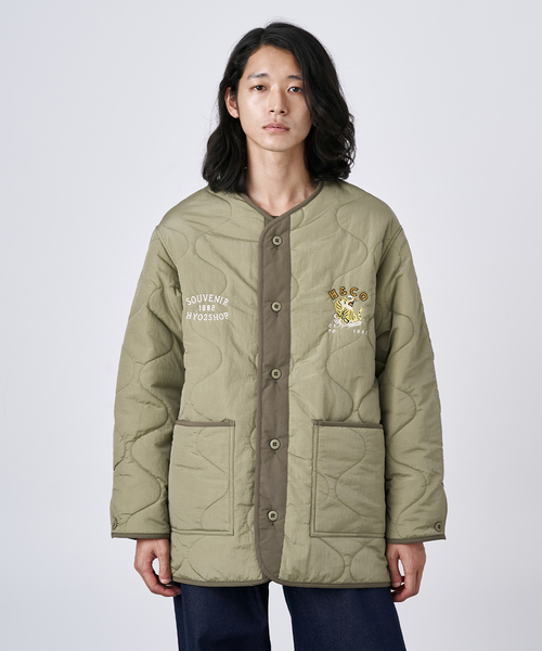 HYO-HYO リップストップナイロン キルティングブルゾン（ミリタリー