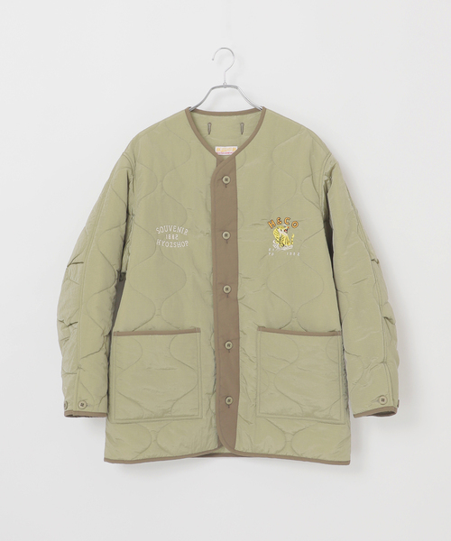 HYO-HYO リップストップナイロン キルティングブルゾン（ミリタリー