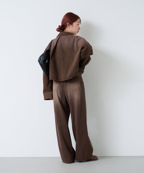 Kastane（カスタネ）の「【セットアップ対応/2サイズ展開/低身長サイズ】ビジュー付きデニムパンツ（デニムパンツ・レディース・ブラウン/ブラック/インディゴブルー・0/1）」の19枚目の写真