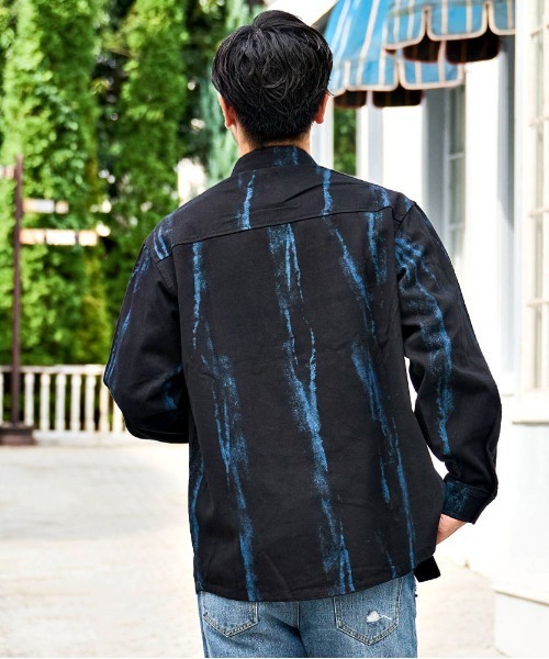 CavariA（キャバリア）の「『CavariA/キャバリア』ムラプリントシャツ（シャツ/ブラウス・メンズ・ブルー/グレー・L/M）」の8枚目の写真