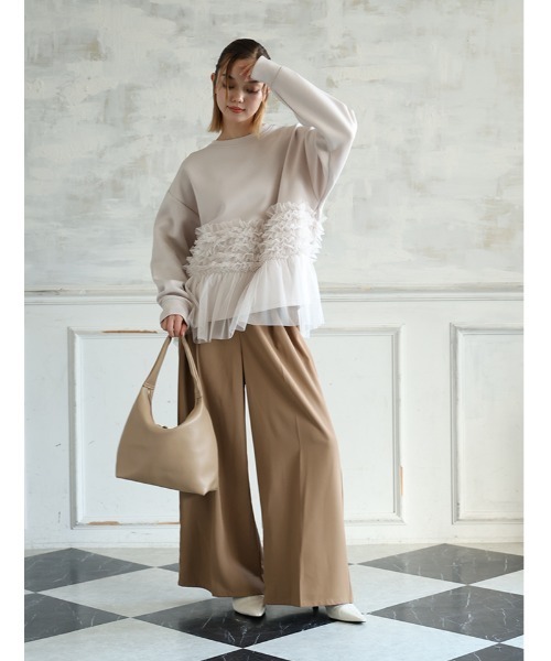 Edit Sheen（エディットシーン）の「ソフトタッチホーボーバッグ（ショルダーバッグ・レディース・キャメル/ベージュ/ブラック・FREE）」の14枚目の写真