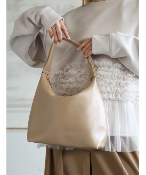 Edit Sheen（エディットシーン）の「ソフトタッチホーボーバッグ（ショルダーバッグ・レディース・キャメル/ベージュ/ブラック・FREE）」の16枚目の写真