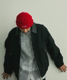 BLANK HOTEL（ブランクホテル）の「Logo Embroidered Rib Knit Beanie / ロゴ刺繍リブニットビーニー（ニットキャップ/ビーニー）」