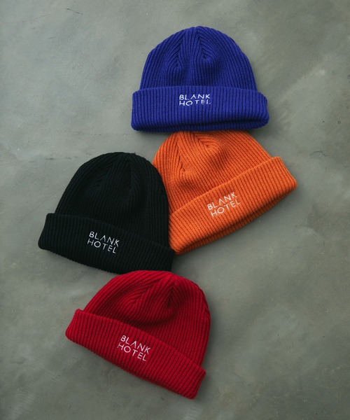 Logo Embroidered Rib Knit Beanie / ロゴ刺繍リブニットビーニー