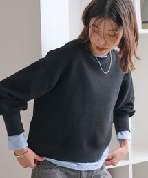 green label relaxing（グリーンレーベルリラクシング）の「【WEB限定】＜at ease＞フクレ ジャカード プルオーバー カットソー（Tシャツ/カットソー・レディース）」