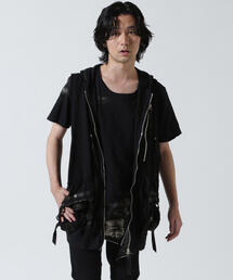 KMRii（ケムリ）の「KMRii ・ケムリ・ Coating Black Raven Vest 06B