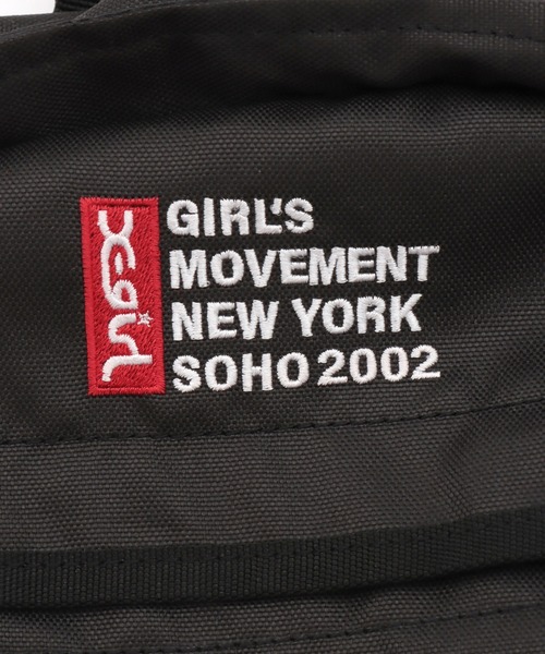 X-girl Stages（エックスガールステージス）の「ロゴ& リフレクターパイピングバックパック（バックパック/リュック・キッズ・ラベンダー/ブラック/ライトブルー・F）」の6枚目の写真