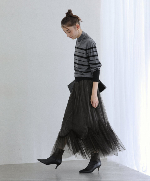 La TOTALITE（ラトータリテ）の「【洗える】ウォッシャブルウールフレンチボーダーニット（ニット/セーター・レディース・チャコールグレー/ブラック・FREE）」の18枚目の写真