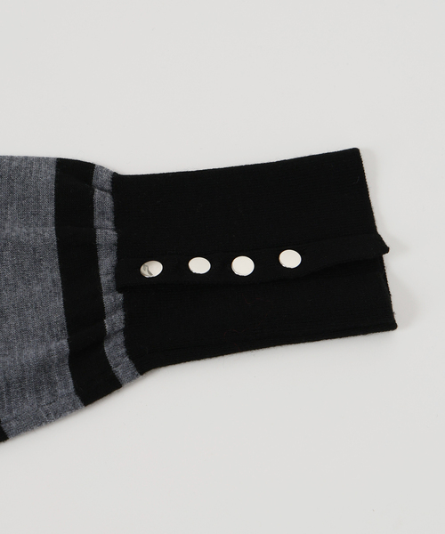 La TOTALITE（ラトータリテ）の「【洗える】ウォッシャブルウールフレンチボーダーニット（ニット/セーター・レディース・チャコールグレー/ブラック・FREE）」の7枚目の写真