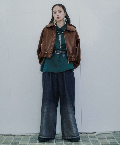 HARE（ハレ）の「ポイントカラーシャツ(HARE)（シャツ/ブラウス・レディース・ホワイト/グリーン/ブラック・FREE）」の6枚目の写真