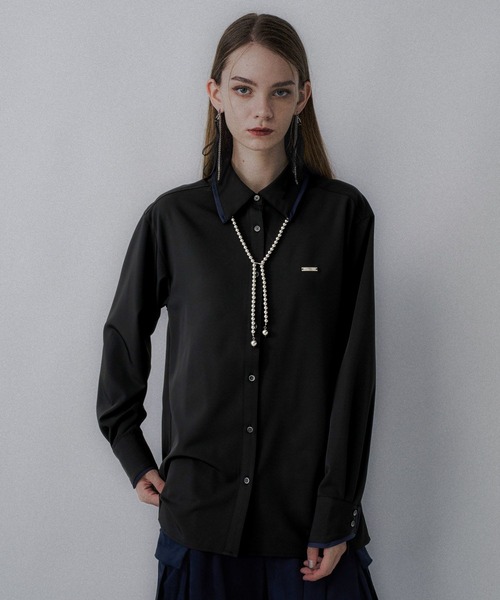 HARE（ハレ）の「ポイントカラーシャツ(HARE)（シャツ/ブラウス・レディース・ホワイト/グリーン/ブラック・FREE）」の11枚目の写真