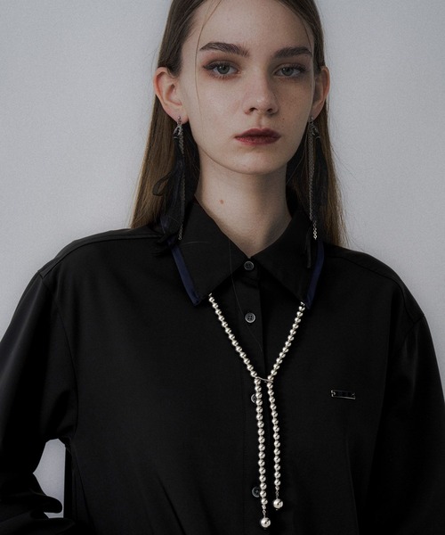 HARE（ハレ）の「ポイントカラーシャツ(HARE)（シャツ/ブラウス・レディース・ホワイト/グリーン/ブラック・FREE）」の12枚目の写真