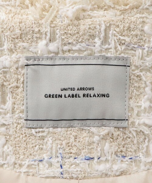 ファンシー ツイードライク ポケット ノーカラー ジャケット（ノー