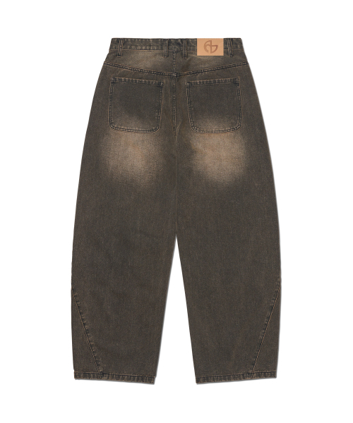 NOMANUAL（NOMANUAL）の「B.C.L DENIM PANTS - WASHED BROWN（デニムパンツ・レディース・その他・SMALL/MEDIUM/LARGE）」の2枚目の写真