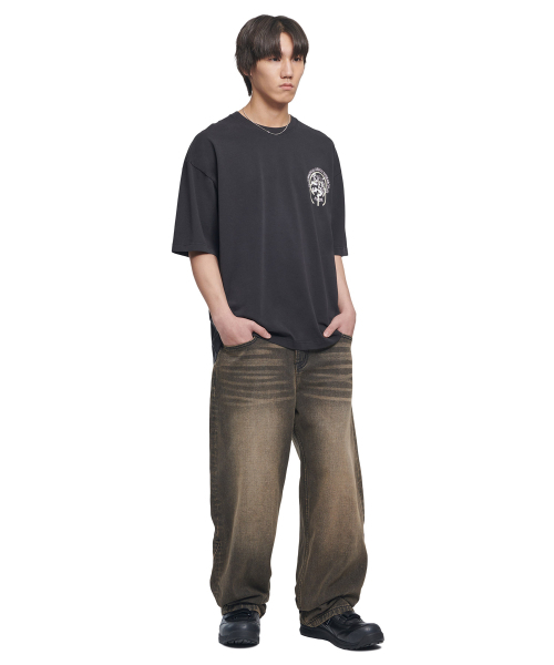 NOMANUAL（NOMANUAL）の「B.C.L DENIM PANTS - WASHED BROWN（デニムパンツ・レディース・その他・SMALL/MEDIUM/LARGE）」の3枚目の写真