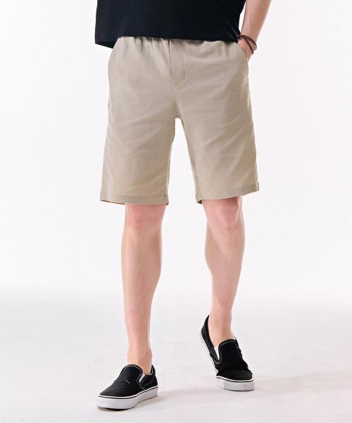 CHASECULT(チェイスカルト)の「男性リネンライクショートパンツ-DCRK2521E0X(その他パンツ・メンズ・Beige・70/76/82/86)」の2枚目の写真