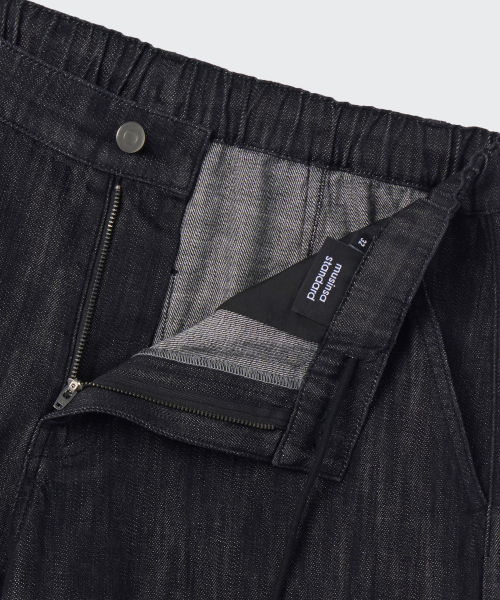 MUSINSA STANDARD（ムシンサスタンダード）の「リネンライクバルーンデニムパンツ[ローブラック]（デニムパンツ・メンズ・その他・30/32/34/36/42/26/28）」の3枚目の写真