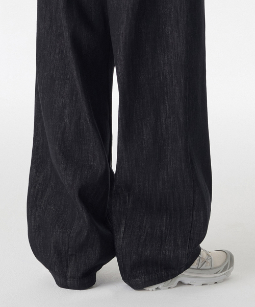 MUSINSA STANDARD（ムシンサスタンダード）の「リネンライクバルーンデニムパンツ[ローブラック]（デニムパンツ・メンズ・その他・30/32/34/36/42/26/28）」の7枚目の写真